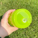 25 Pack 50 Pack 16oz Neon Glass Cans/Plastic 17oz Neon Mugs with Straws and Lids for Uv Dtf Wraps_GGblanks