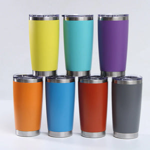 25 Pack China RTS 20oz Car Cups Silver plated Yeti-style powder coated vacuum insulated stainless steel mugs_GGblanks