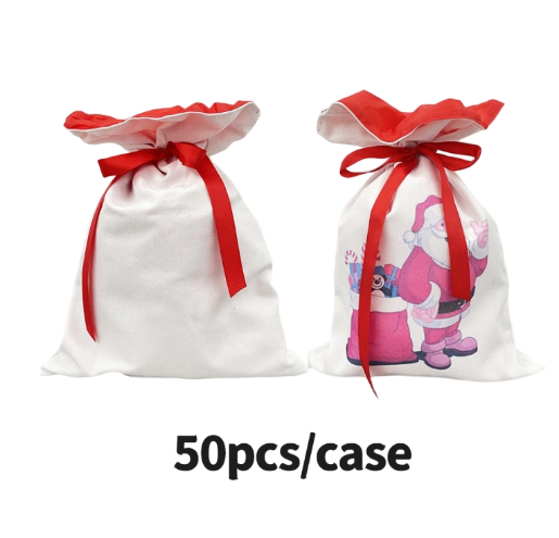 50 Pack White Blank Sublimation Christmas Gift Bags Large size Double Layers 19.6*28inch_GGblanks