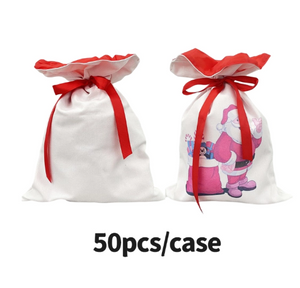 50 Pack White Blank Sublimation Christmas Gift Bags Large size Double Layers 19.6*28inch_GGblanks