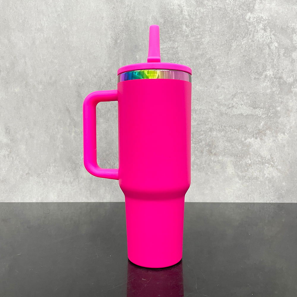 16 Pack 40oz Rainbow Plated Quencher Tumblers w Leakproof Straws_GGblanks