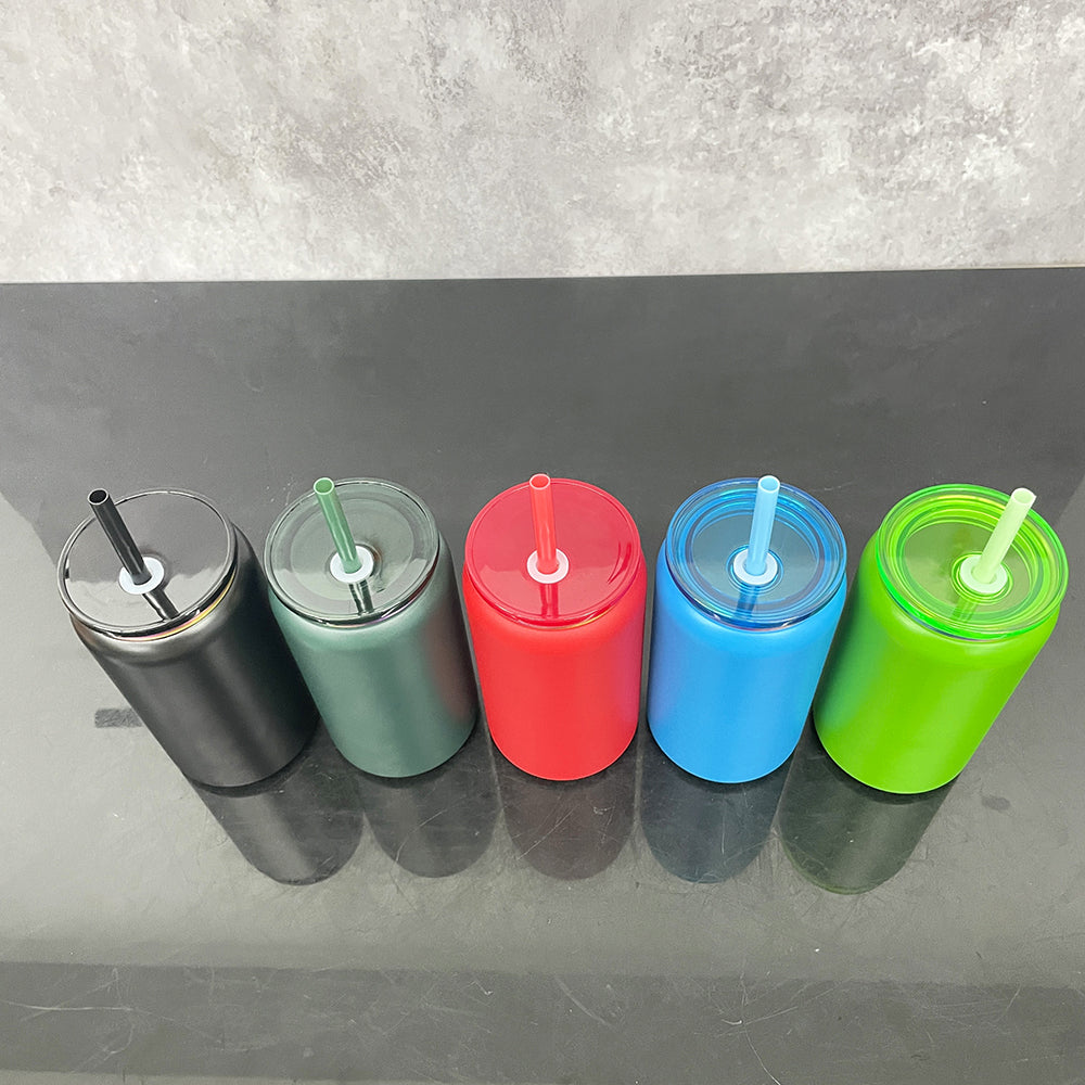 25 Pack 16oz Christmas Stainless Steel Cans Rainbow Plated Black Red Blue Green Soda Cans_GGblanks