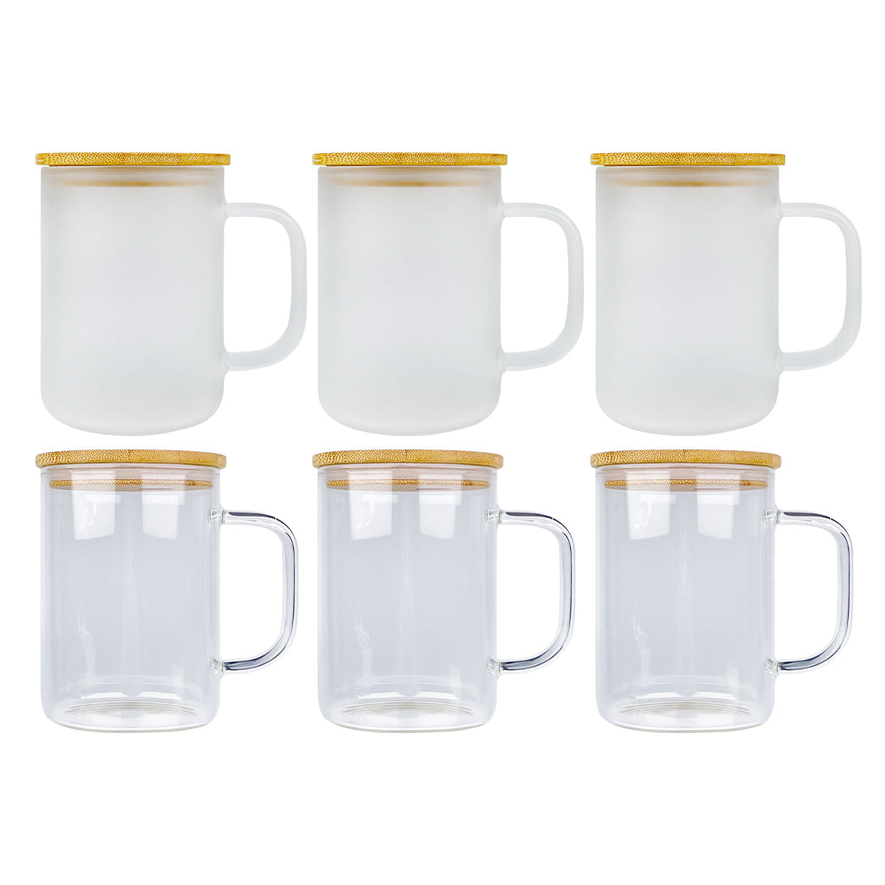 25 Pack Mutiful Size 9oz/11oz/12oz/15oz/17oz/20oz Glass Jelly Macaron Mugs Blank Sublimation or Snow Globe_GGblanks