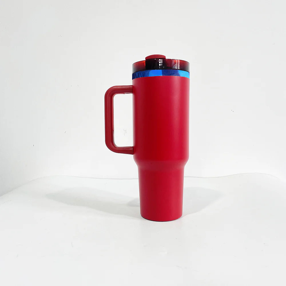 20 Pack Blue Underneath 40oz H2.0 Tumblers Blue Plated White Red Gradient Pink Blue White Black Thermos Cup for Laser Engraving_GGblanks