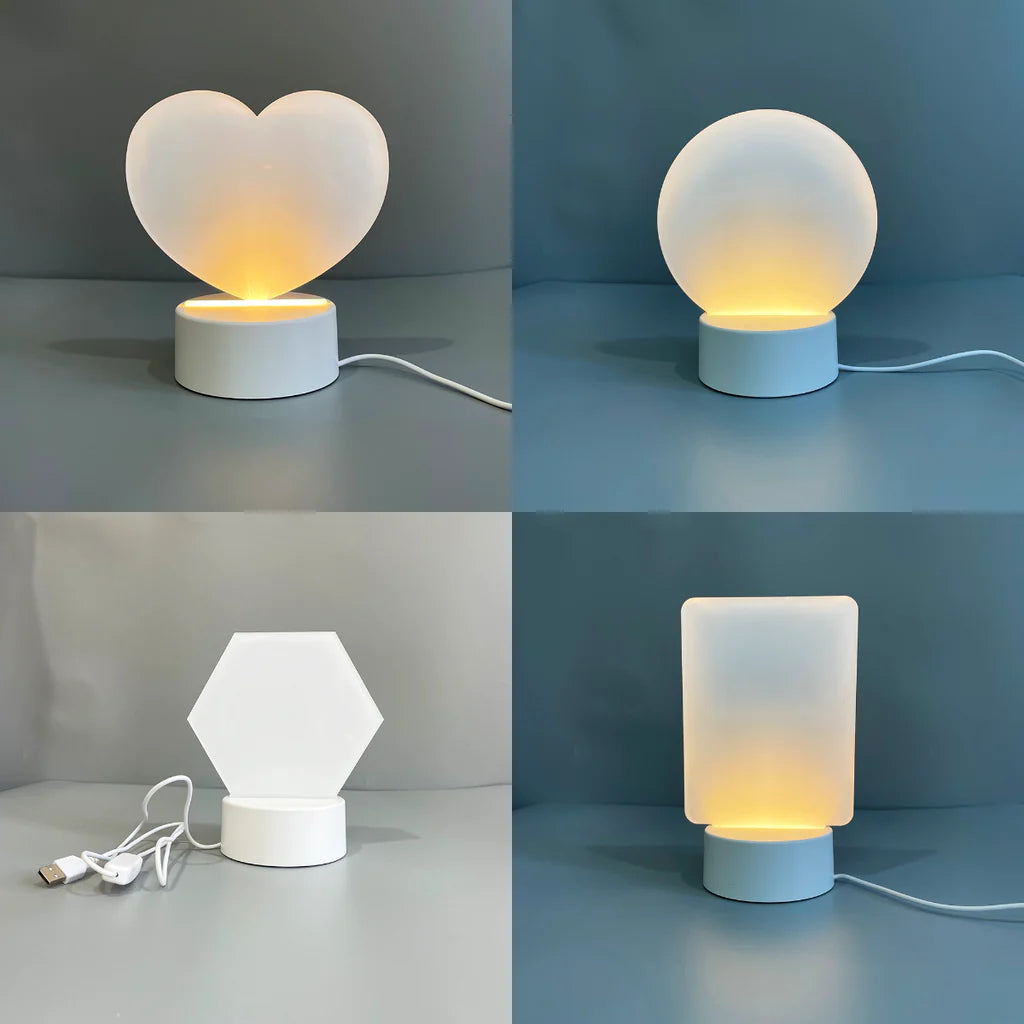 Ship from China 3-4 weeks_Sublimation Blank acrylic Night Lights 30pcs/case_GGblanks
