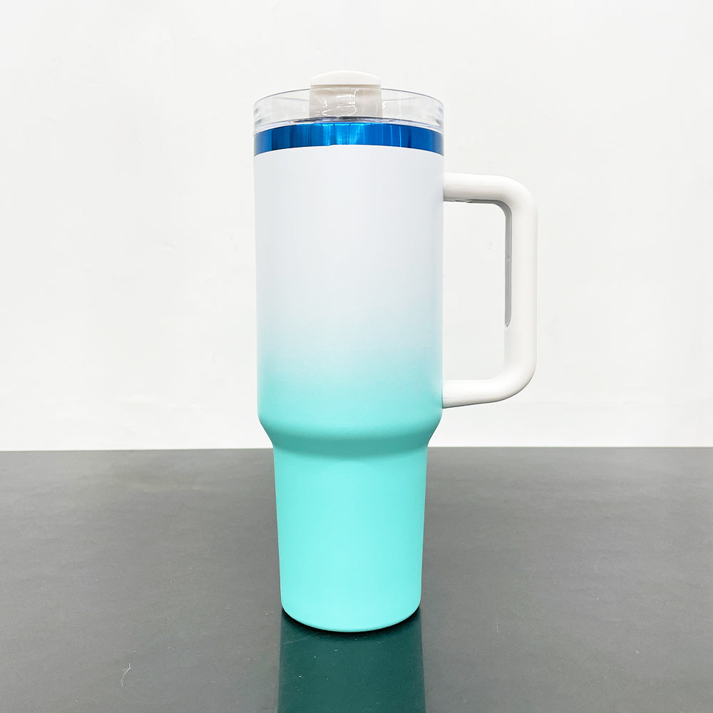 20 Pack USA RTS 40oz Blue Plated Ombre Powder Coated H2.0 Quencher Tumblers For Laser Engraving_GGblanks