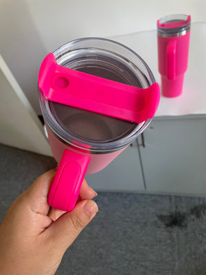 20 Pack Blank Sublimation 40oz H2.0 Pink Mixed Colors Silver Underneath Quencher Tumbler_GGblanks