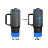 20 Pack 40oz H2.0 Blue Plated Blue Underneath Black/White Powder Coated Quencher Tumblers for Laser Engraving_GGblanks