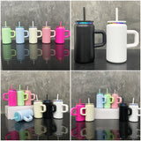 25 Pack Rainbow Plated Rainbow Underneath Kids 16oz Stainless Steel Can with Handle_GGblanks