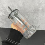 25 Pack 12oz Inner 16oz Outer Double Wall Snow Globe Plastic Cans_GGblanks