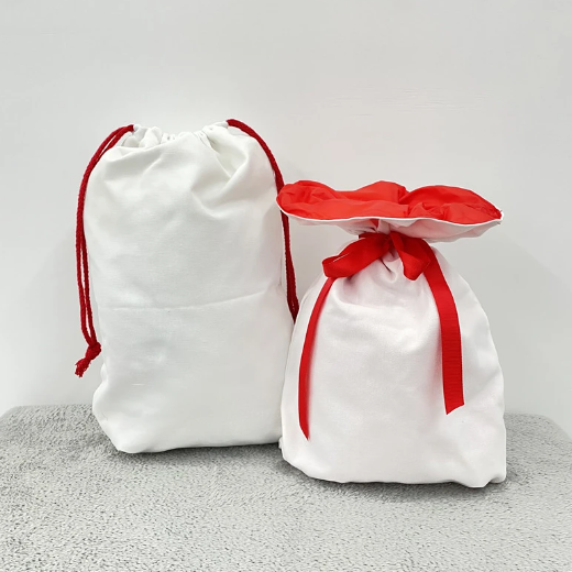 50 Pack White Blank Sublimation Christmas Gift Bags Large size Double Layers 19.6*28inch_GGblanks