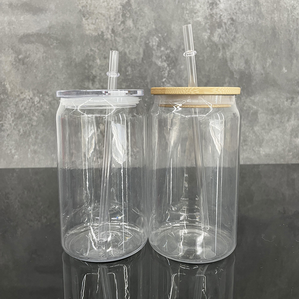 50 Pack 16oz 20oz V2.0 Clear Frosted Plastic Can Macaron Jelly Plastic Cans_GGblanks