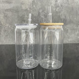 50 Pack 16oz 20oz V2.0 Clear Frosted Plastic Can Macaron Jelly Plastic Cans_GGblanks