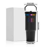 30oz GGblanks White/Macaron Colorful Student School Stanley Style 20oz 30oz Water Bottles Rainbow Plated Matte Glossy Tumblers with Flip Straw_GGblanks