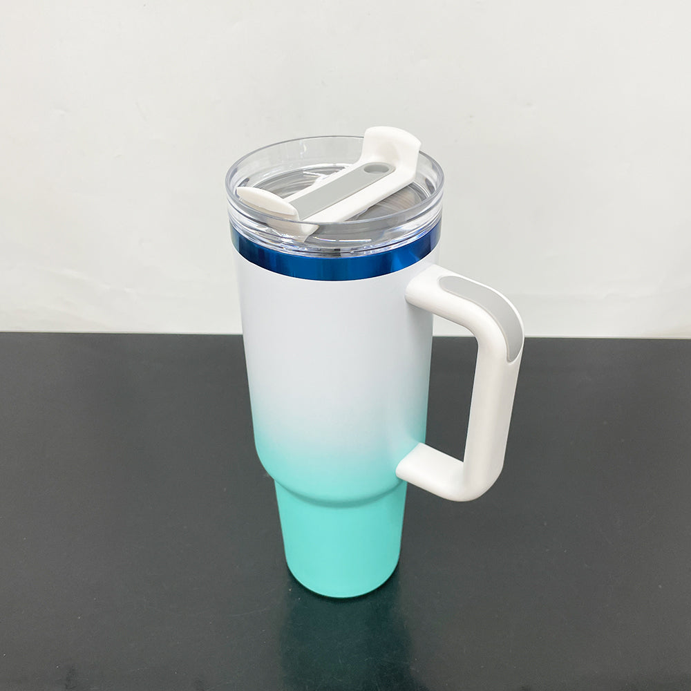 20 Pack USA RTS 40oz Blue Plated Ombre Powder Coated H2.0 Quencher Tumblers For Laser Engraving_GGblanks