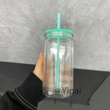 25 Pack 12oz Inner 16oz Outer Double Wall Snow Globe Plastic Cans_GGblanks