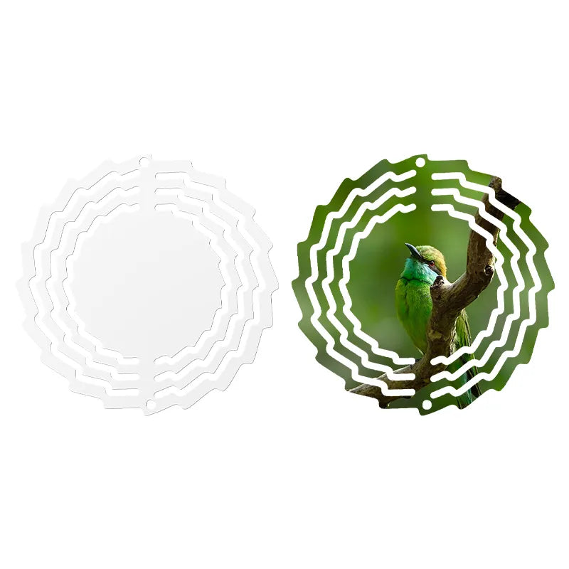 China RTS_Newly Design 4 Inch Wind Chimes Custom Metal Wind Spinner Blanks Sublimation DIY - GGblanks
