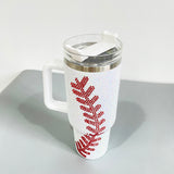 20 Pack 40oz H1.0 Yellow Tumbler with Baseball Bling Rhinestone_GGblanks