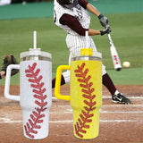 20 Pack 40oz H1.0 Yellow Tumbler with Baseball Bling Rhinestone_GGblanks