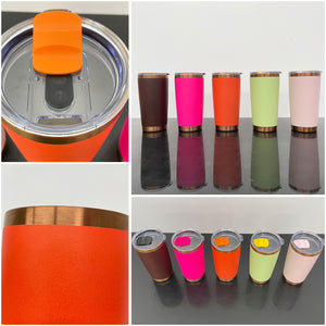 25 Pack 20z Bright Colors Powder Coated Copper Plated Yeti Stainless Steel Style Coffee Mug With Magnetic Slide Lids_GGblanks