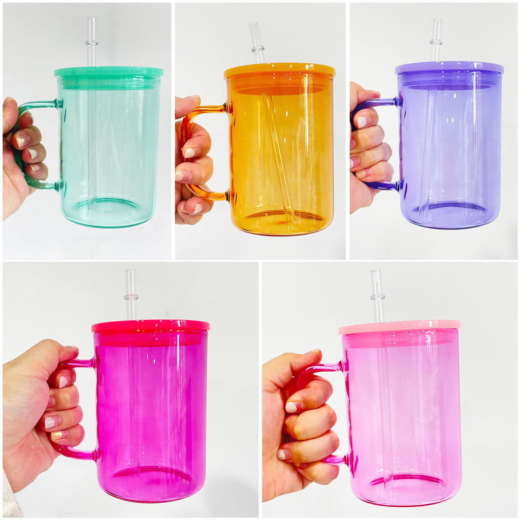 25 Pack Mutiful Size 9oz/11oz/12oz/15oz/17oz/20oz Glass Jelly Macaron Mugs Blank Sublimation or Snow Globe_GGblanks