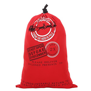 25 Pack Red and Green Drawstring Christmas Bag_GGblanks
