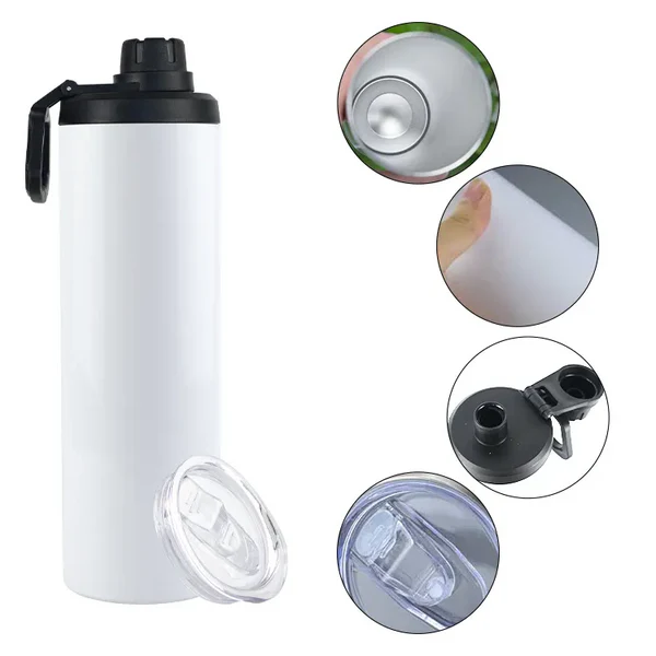 GGblanks 15oz/20oz/25oz/30oz wholesale sublimation skinny straight tumbler sports water bottle with dual lids
