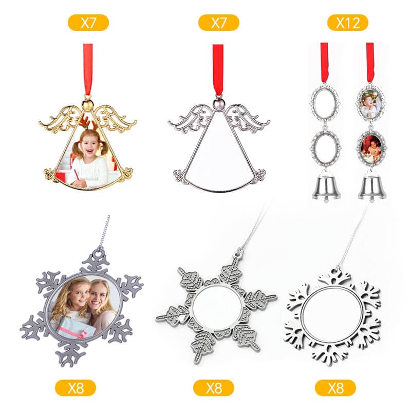 Ship from China 7-10days_Aluminum Christmas Decoration Pendant 5 design mixed 50pcs - GGblanks