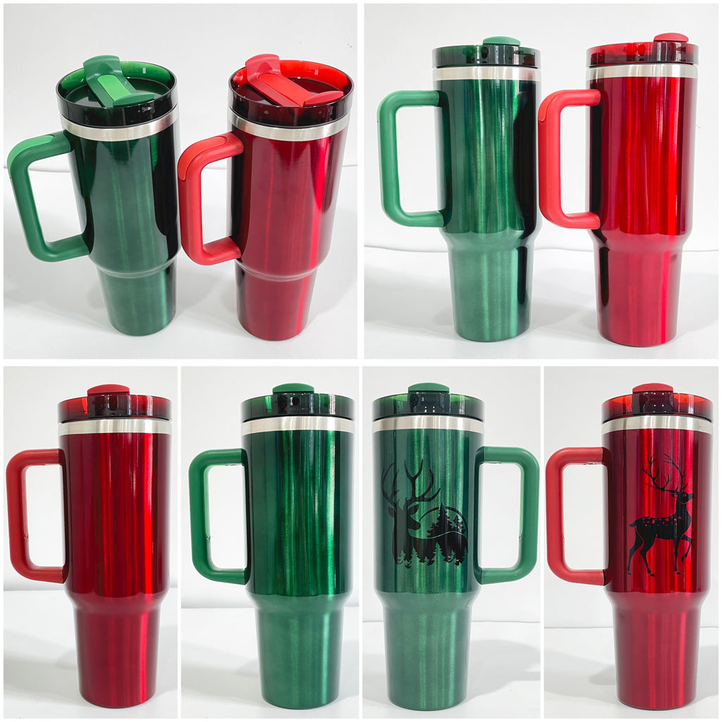 20 Pack 40oz Red & Green Blank Sublimation Christmas Tumblers_GGblanks
