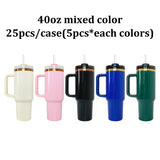 China RTS_30oz 40oz H2.0 Deco-Collection-style powder coating Gold & Copper plated Tumblers 25pcs 30GLODCOPPERB_GGblanks