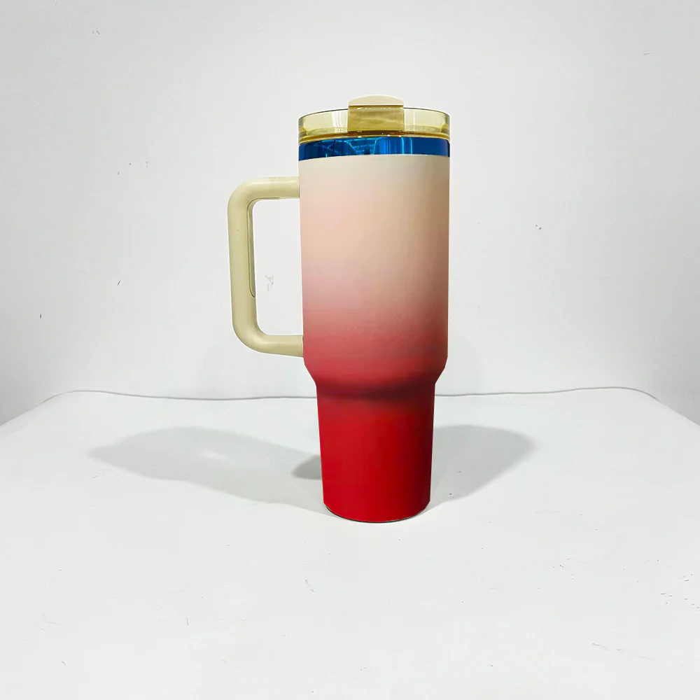 20 Pack Blue Underneath 40oz H2.0 Tumblers Blue Plated White Red Gradient Pink Blue White Black Thermos Cup for Laser Engraving_GGblanks