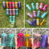 China RTS_16oz Solid/Ombre Blank Sublimation High Borosilicate Glass Cans_ GGblanks