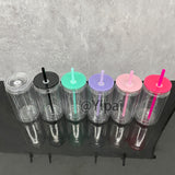 25 Pack 12oz Inner 16oz Outer Double Wall Snow Globe Plastic Cans_GGblanks
