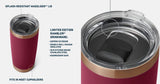 25 Pack 20oz Maroon New Copper Powder Coated Coffee Mugs with Magnetic Slide Lids for Laser Engraving_GGblanks