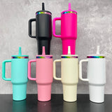 16 Pack 40oz Rainbow Plated Quencher Tumblers w Leakproof Straws_GGblanks