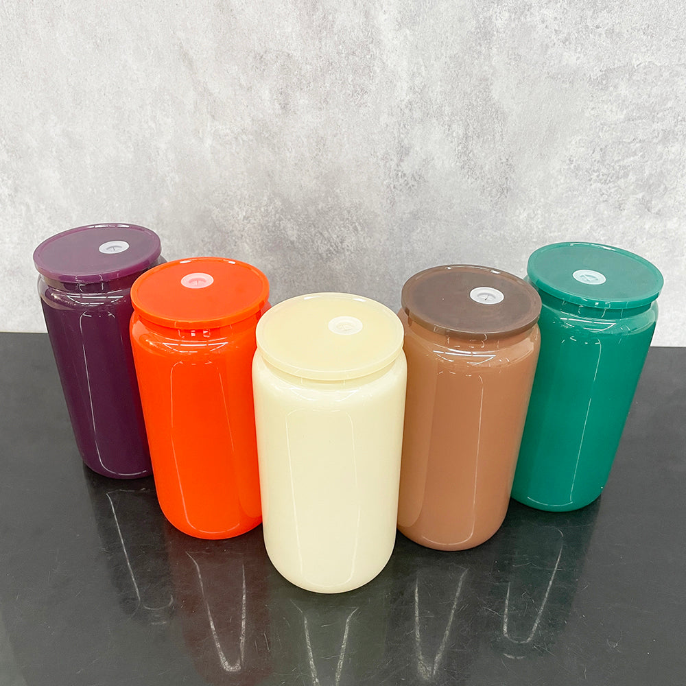 25 Pack 50 Pack USA RTS 2025 Autumn Winter Christmas Stainless Steel/Glass Can Versatile 16oz Glass Cans_GGblanks