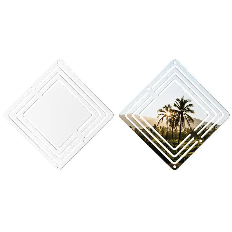 China RTS_Newly Design 4 Inch Wind Chimes Custom Metal Wind Spinner Blanks Sublimation DIY - GGblanks