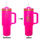 25 Pack Updated to H2.0 40oz Powder Coated Stainless Steel Tumbler Copper Plated Copper Underneath Tumbler_GGblanks
