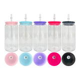50 Pack 16oz 20oz V2.0 Clear Frosted Plastic Can Macaron Jelly Plastic Cans_GGblanks