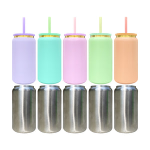 25 Pack USA 16oz Pudding Stainless Steel Cans Gold Plated Purple Blue Pink Green Orange Soda Cans_GGblanks