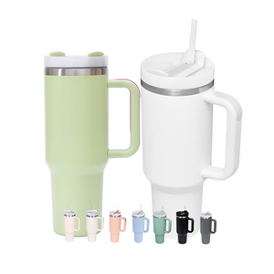 25 Pack 40oz Travel Mug Tumbler with Handle Double Wall Stainless Steel Vacuum Insulated Mug H2.0_GGblanks