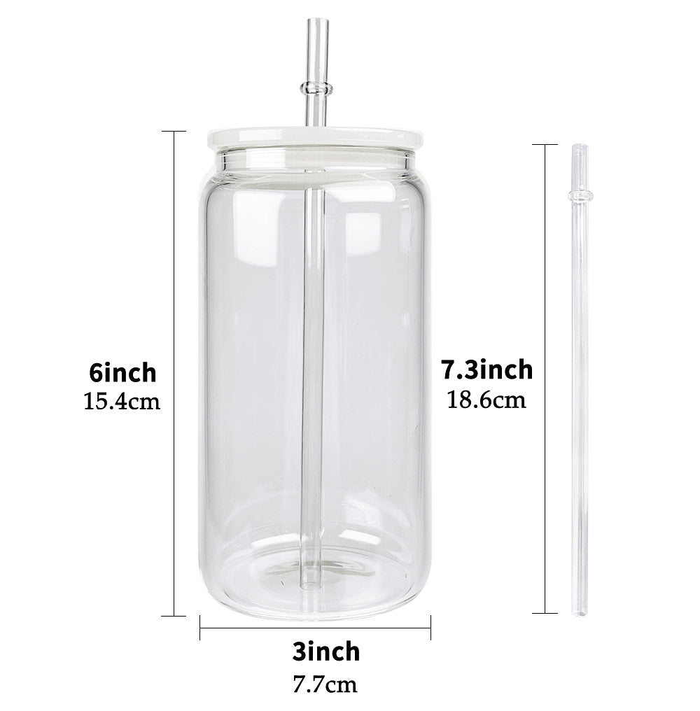 50 Pack Upgraded 16oz Sublimation Glass Cans with BPA Free PP Lids_GGblanks