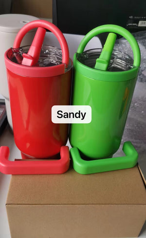 20 Pack 40oz Glossy Christmas Red Green H5.0 Tumblers for Laser Engraving_GGblanks