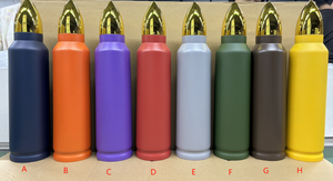 25 Pack 500ml 1000ml Bullet Tumbler Powder Coated Shotgun Shell Stainless Steel Water Bottle_GGblanks