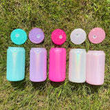 50 Pack 16oz Shimmer Glass Can With Bling Rhinestone Plastic Lids_GGblanks