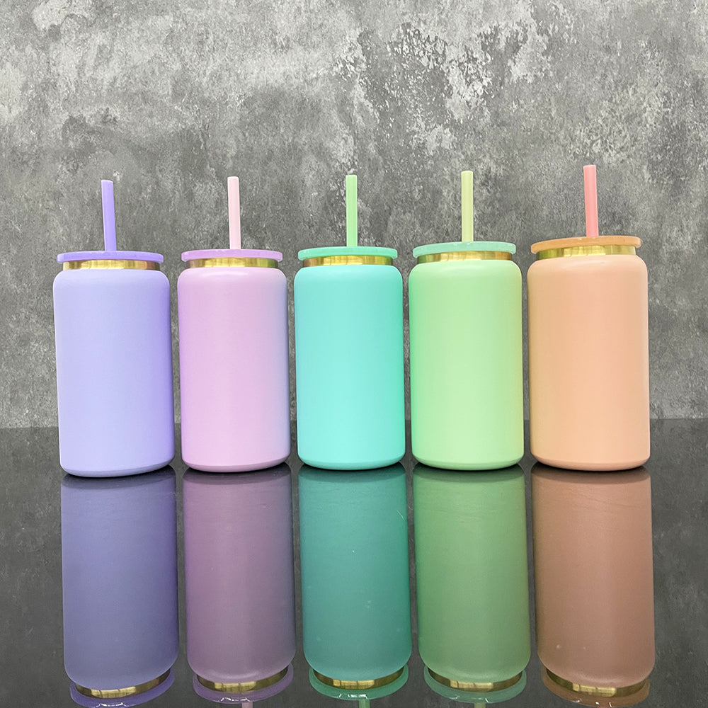25 Pack USA 16oz Pudding Stainless Steel Cans Gold Plated Purple Blue Pink Green Orange Soda Cans_GGblanks