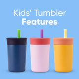 25 Pack 50 Pack 12oz China RTS Owala Style Leak Proof Kids Tumblers with Straw Brushes for Laser Engraving_GGblanks