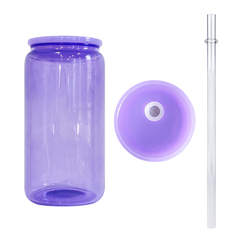 25 Pack 50 Pack 16oz Jelly Sublimation Glass Cans in Sweet Candy Colors_GGblanks