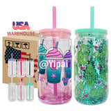 25 Pack 12oz Inner 16oz Outer Double Wall Snow Globe Plastic Cans_GGblanks