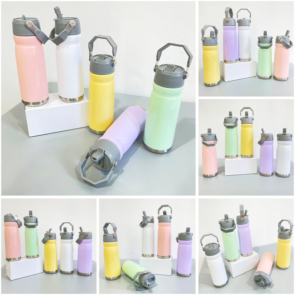 China RTS_22oz Macaron Colorful Water Bottoles for Sublimation Engraving 22OZFZSH01 22OZFZSH02_ GGblanks